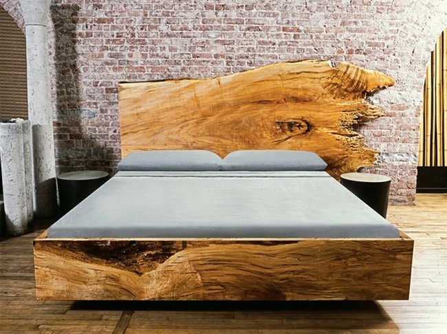 Wooden double bed design