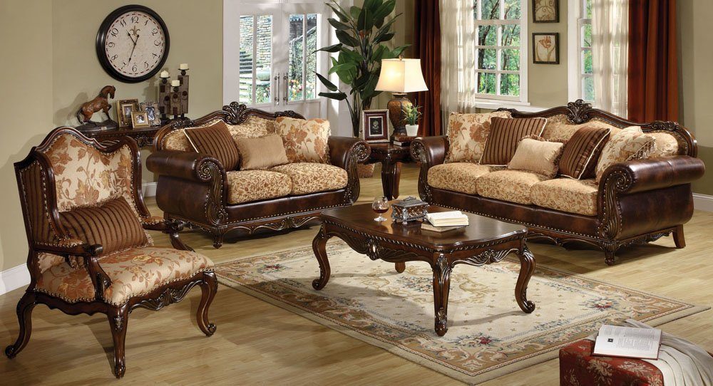 Classic Wooden Sofa Set 2