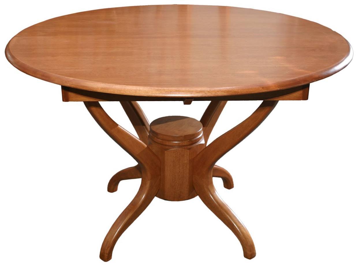 Large Round Wood Dining Table