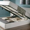 For production white wood full size platform bed quality and robust wood is used.