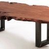 When you look for a live edge dining table with metal legs, pay attention on both: design and manufacture.