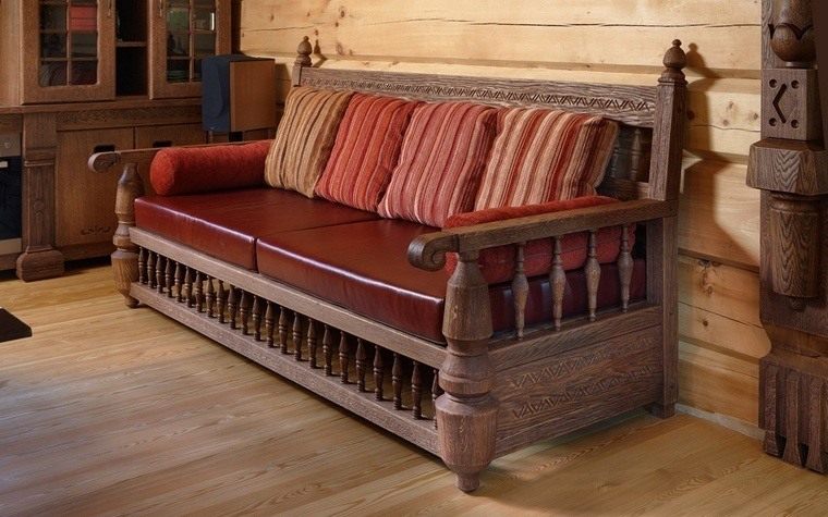 Contemporary Wooden Sofa