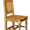 Single wood chair must have hidden joinery for protection from water damage.