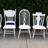 White Painted Wood Chairs