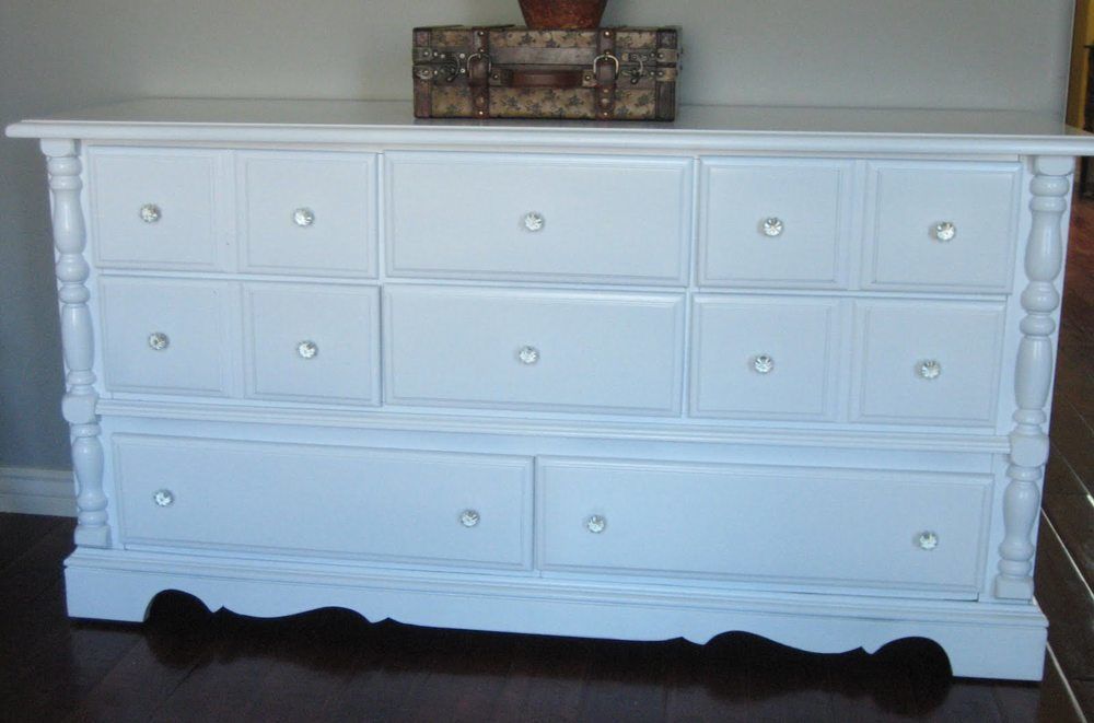 Painting a Wood Dresser White