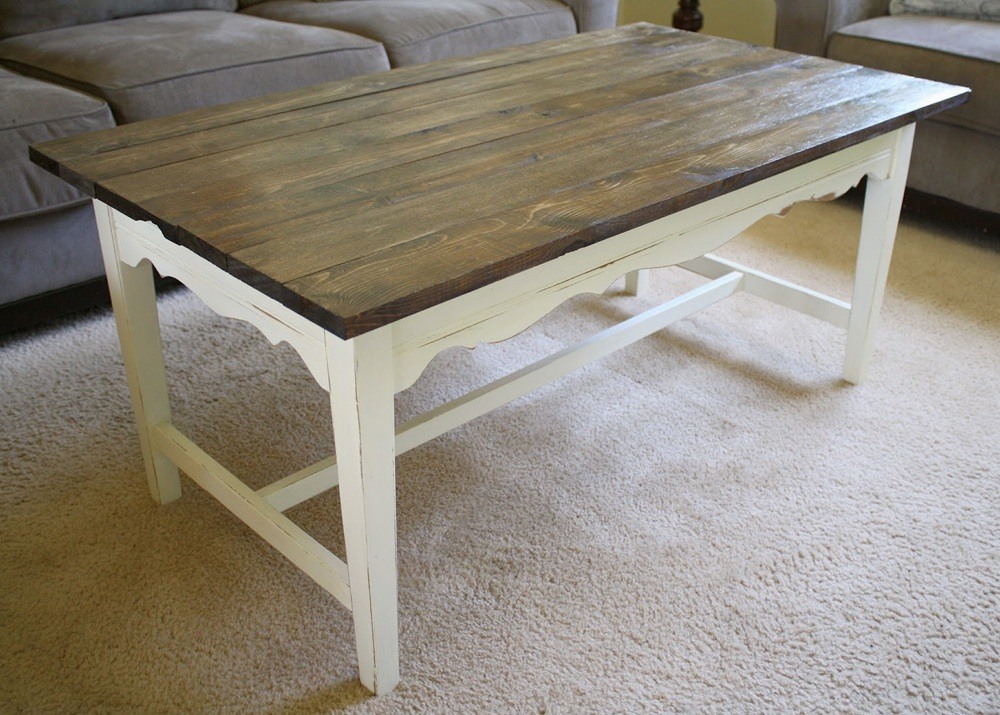 Whitewashing Wood Table