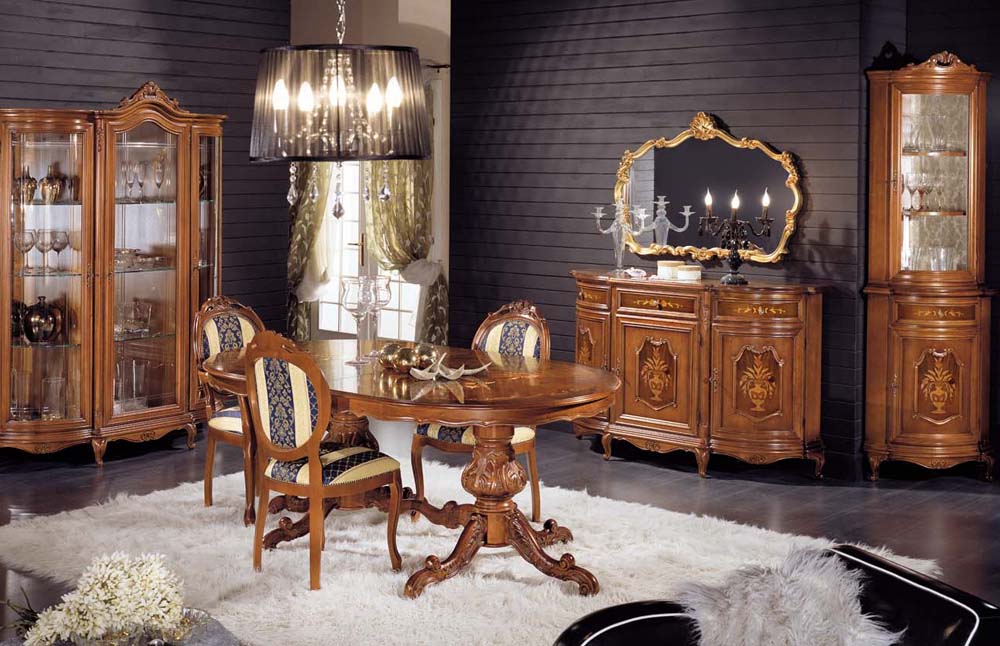 Arrangement of the italian wood furniture can be different.