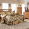 Oak Wood Bed Set