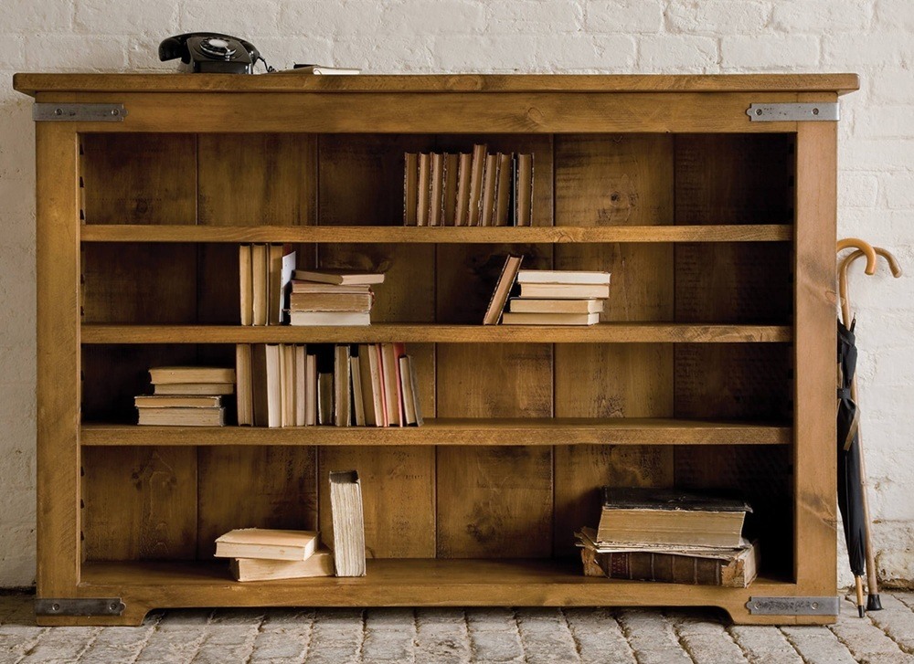 Rustic Wood Bookshelves