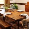 You can buy rustic farmhouse dining table set which will bring warm feel to you, your family and guests.