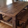 Wood Dining Room Table With Bench