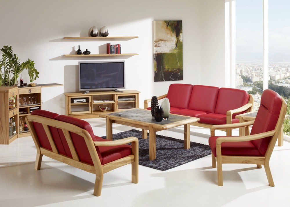Wooden Sofa Set for Living Room