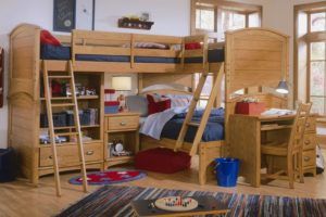 Wooden Bunk Bed for Kids