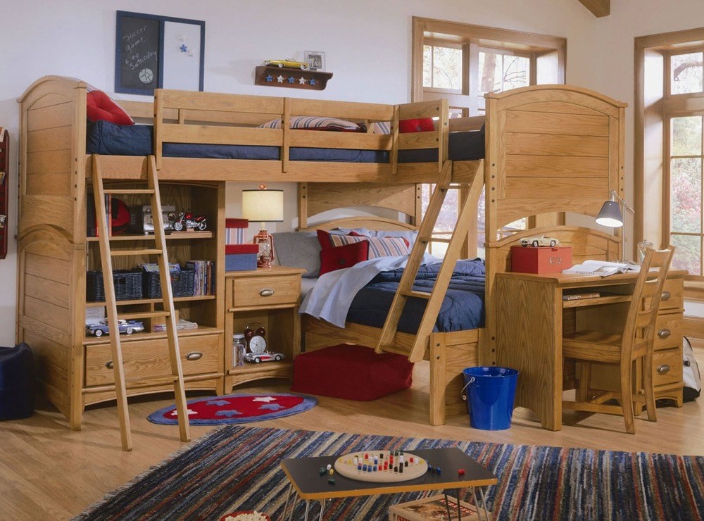 Wooden Bunk Bed for Kids