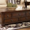 Wooden Dark Brown Rectangle Coffee Table