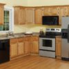Nowadays modern cathedral kitchen cabinets in dark colored wood were replaced by colored ones.