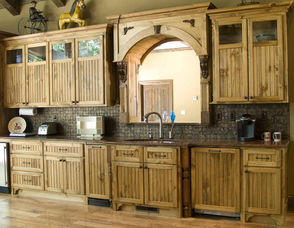 Rustic Country Kitchen Cabinets - TheBestWoodFurniture.com