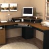 This cheap solid wood corner desk would fit easily in small spaces and suit different design’s decisions.