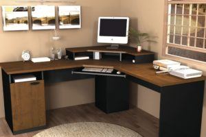 This cheap solid wood corner desk would fit easily in small spaces and suit different design’s decisions.