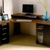 Wood Corner Desk With Drawers