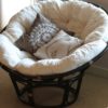 White papasan chair is the great opportunity for those who want some flexibility in their interior.
