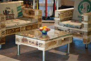 Modern pallet furniture, tables and benches ideas are very popular for placing inside home.