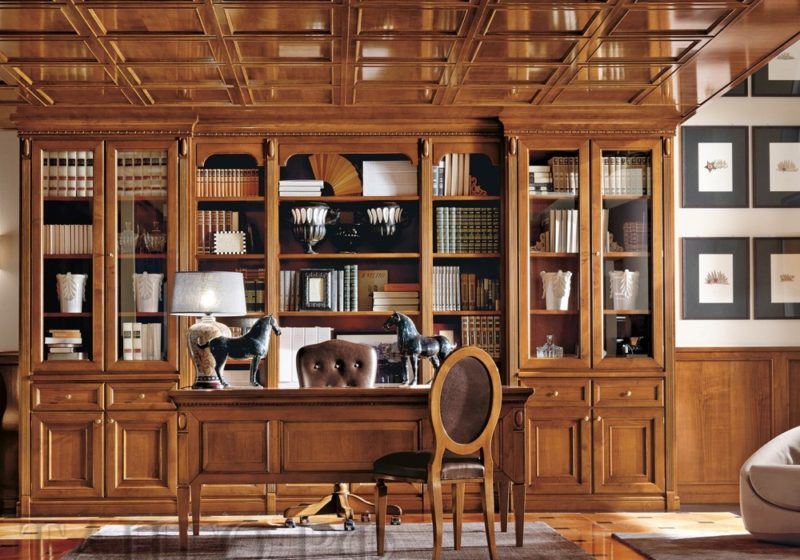 Wood Modern Library Furniture