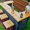 There is a great number of ideas for outdoor pallet bar furniture that can be improved in your house.