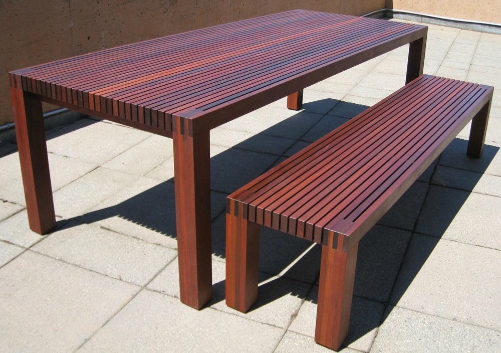 Outdoor Patio Dining Set With Bench