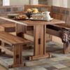 Rustic Dining Table With Bench and Chairs