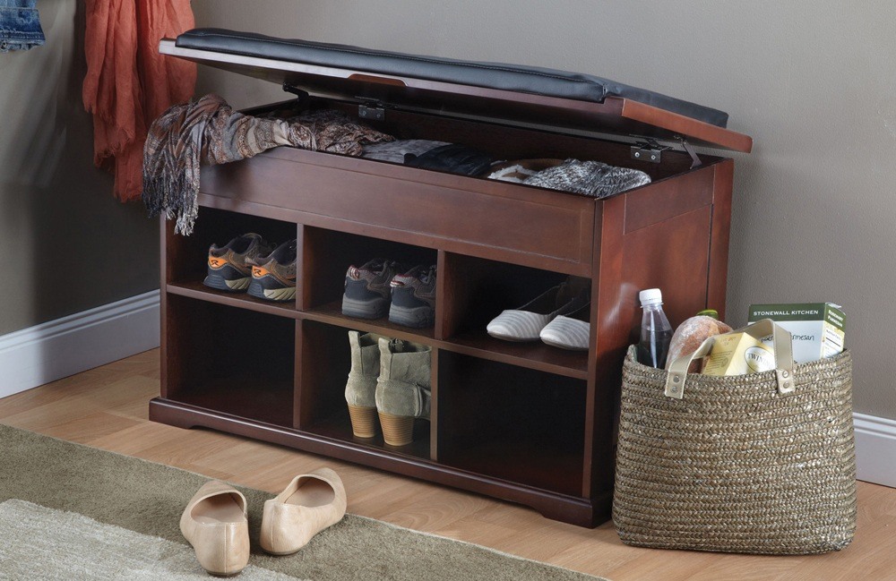 With the modern shoe storage with seat you will not need to put a chair or another bench.