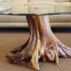 It is not a problem if you want to buy wooden tree trunk coffee table.