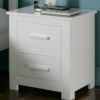 White Solid Wood Nightstand