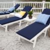 White Wood Chaise Lounge