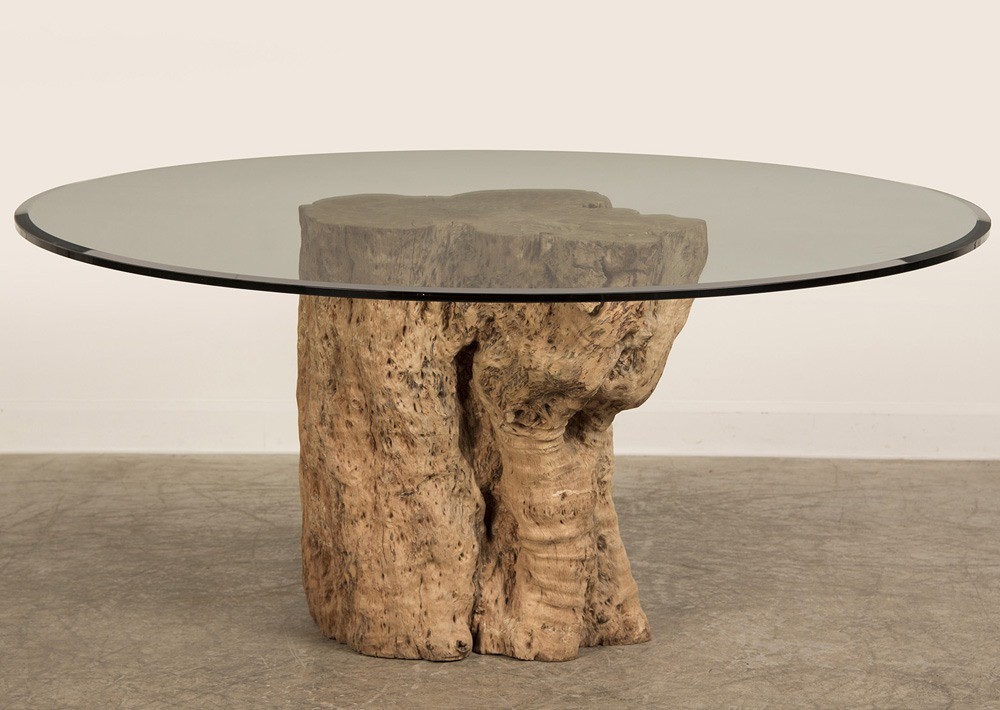 Wood Tree Round Trunk Coffee Table
