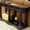 Black Sofa Table With Drawers