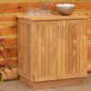 Weatherproof Storage Wood Oak Cabinet