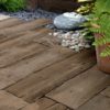 If your home flooring has worn out, you can give it an updated look with wood grain concrete pavers.