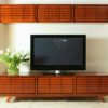 Place cherry wood TV credenza in your dining room and you’ll have a great side buffet.