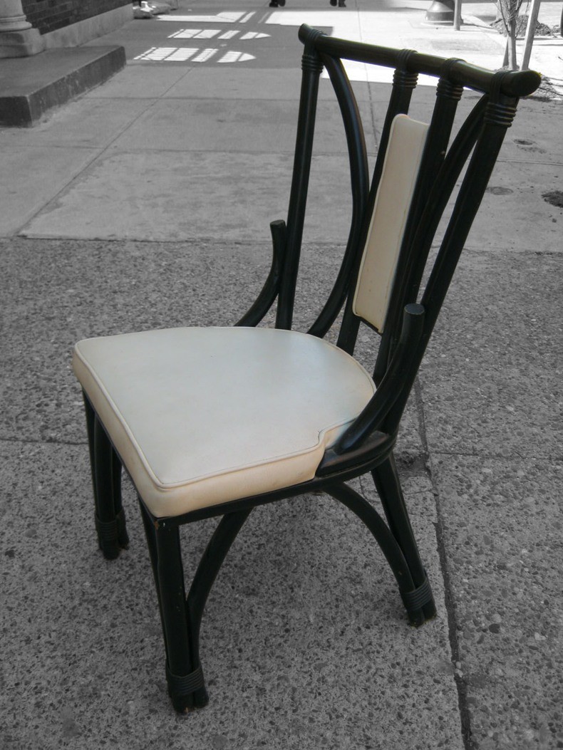 Dark Rattan Dining Chairs