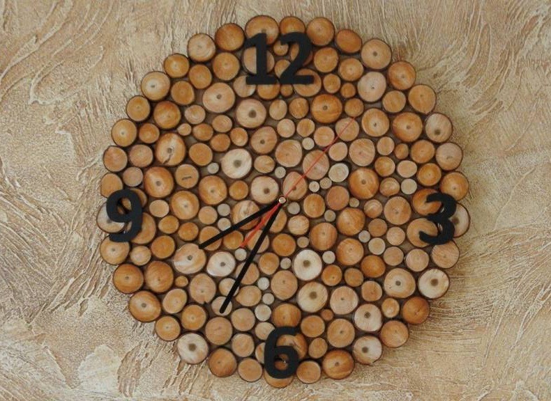 Wood Birch Clock