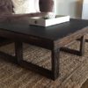 Dark Wood Pallet Coffee Table for Living Room