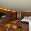 Brown Paneled Bedroom