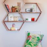 hanging hexagon shelves