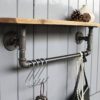 Keep in mind, the steel pipe storage is heavy, and place them on the wall to be sure the shelves won't sag.