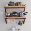Rustic Wood Kitchen Shelves