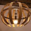 Wood Sphere Pendant Light