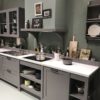 Grey Kitchen Cabinets With Glass Doors