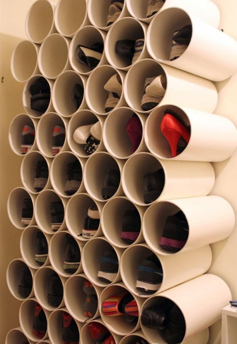 PVC Pipe Shoe Stand
