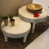 White Washed Rustic Wood Coffee Table